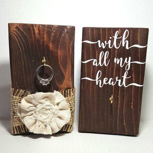 NEW Wooden ring holders...set of 2